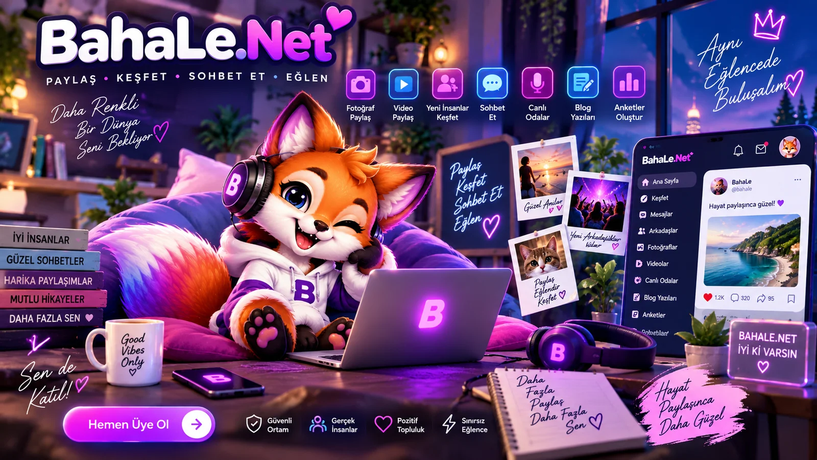 BahaLe.Net - Paylaş, Keşfet, Sohbet Et ve Eğlenceye Katıl